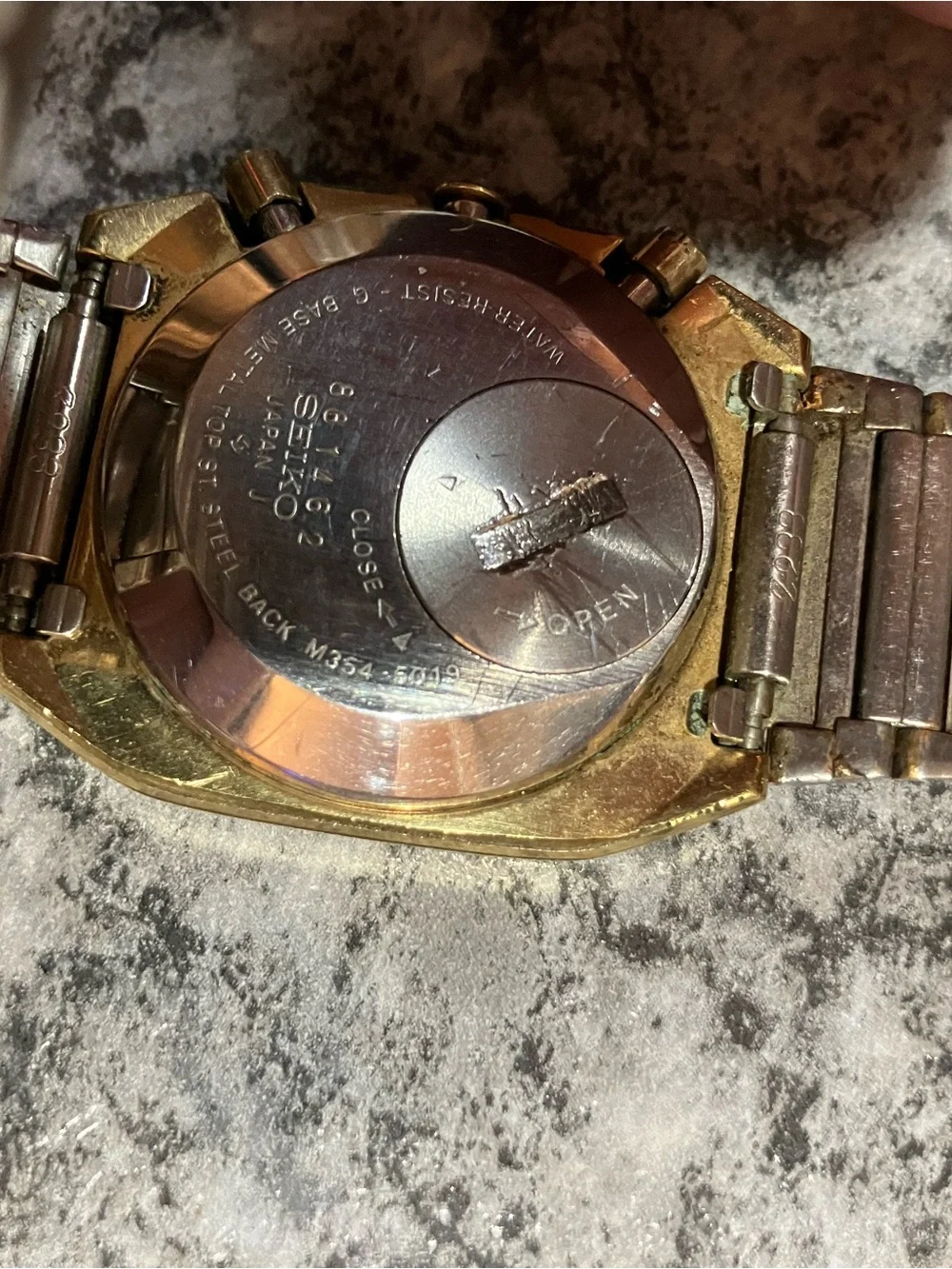 Vintage Seiko M354-5019 James Bond Memory Bank Watch Japan w/Box
